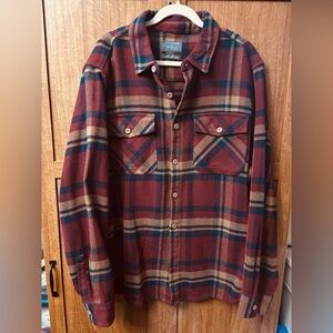 Primark Burgundy and Navy Plaid Shirt